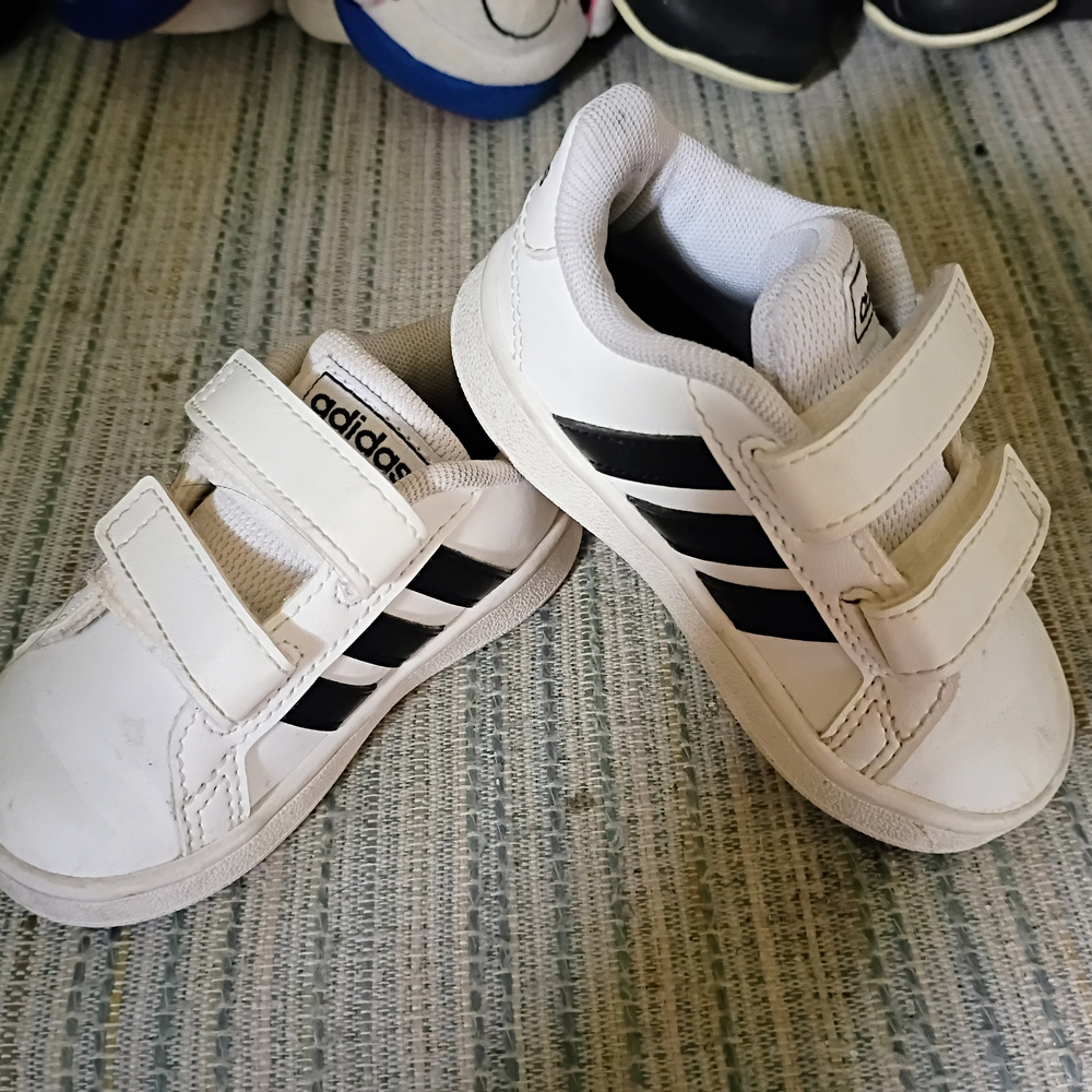 Adidas White and Black Sneakers Stylish Comfort